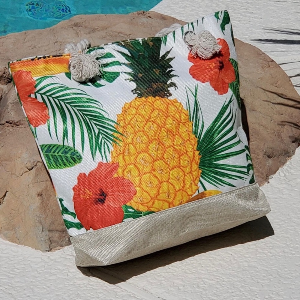 Pineapple Beach Tote Bag